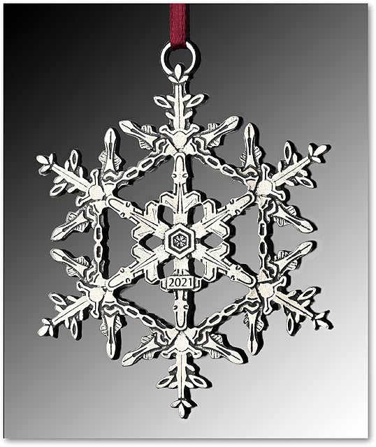 Snowflake Bentley Mini Ornament Set - 4 piece - Danforth Pewter - Made in  the USA