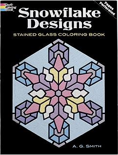 Snowflake Designs Stained Glass Coloring Book